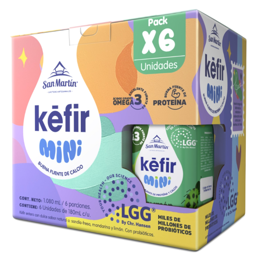 Pack kefir mini Surtido 6 uds SAN MARTIN