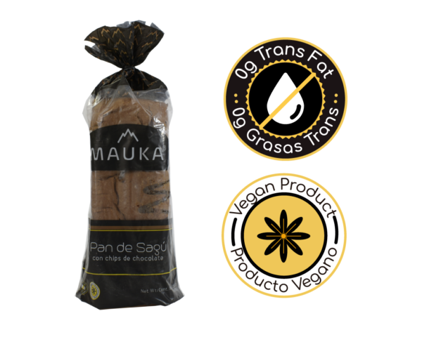 PAN Sagú con CHOCOLATE Mauka Vegano 450 GRM