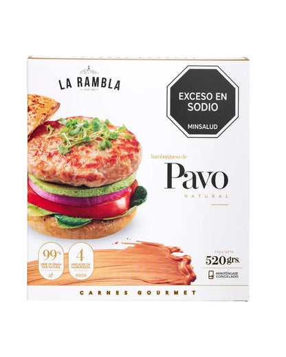 Hamburguesa de Pavo 100% Natural LA RAMBLA