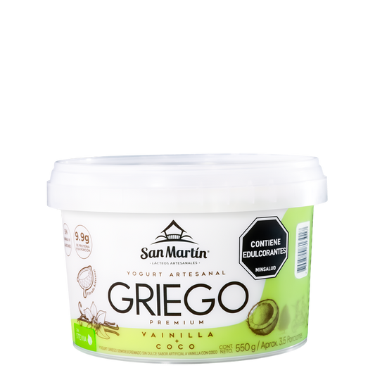 Yogurt Artesanal Griego Vainilla Coco SAN MARTIN