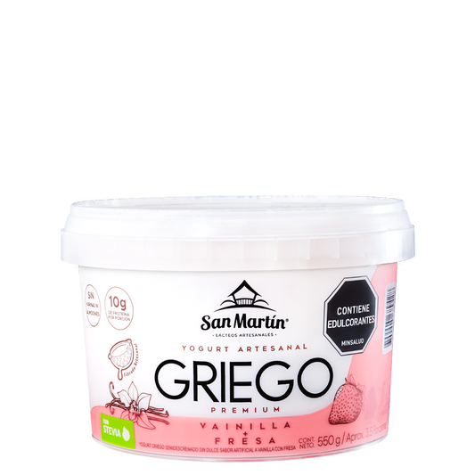 Yogurt Artesanal Griego Vainilla Fresa SAN MARTIN